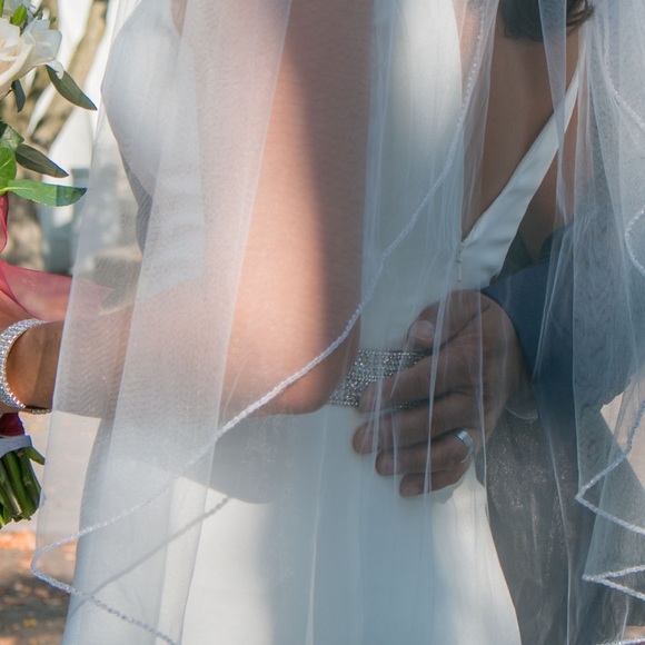 Dresses & Skirts - Bridal veil with Swarovski crystal edging